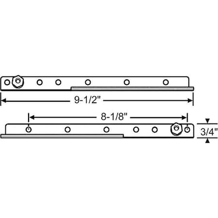 Strybuc 10in Hinge Track Set 28R-10T